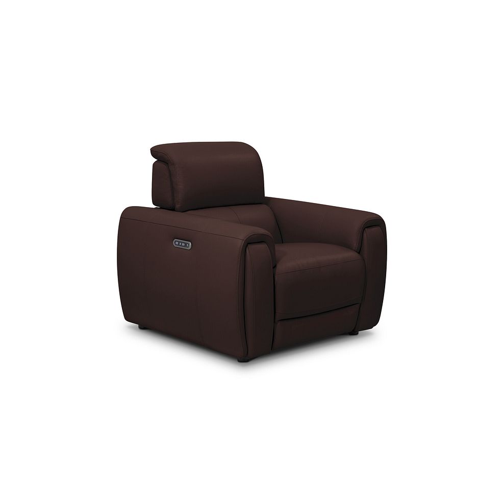 Arabella Power Recliner Armchair in Chestnut Leather 1