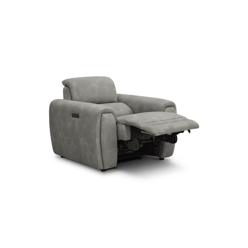 Arabella Power Recliner Armchair in Dexter Stone Fabric 3