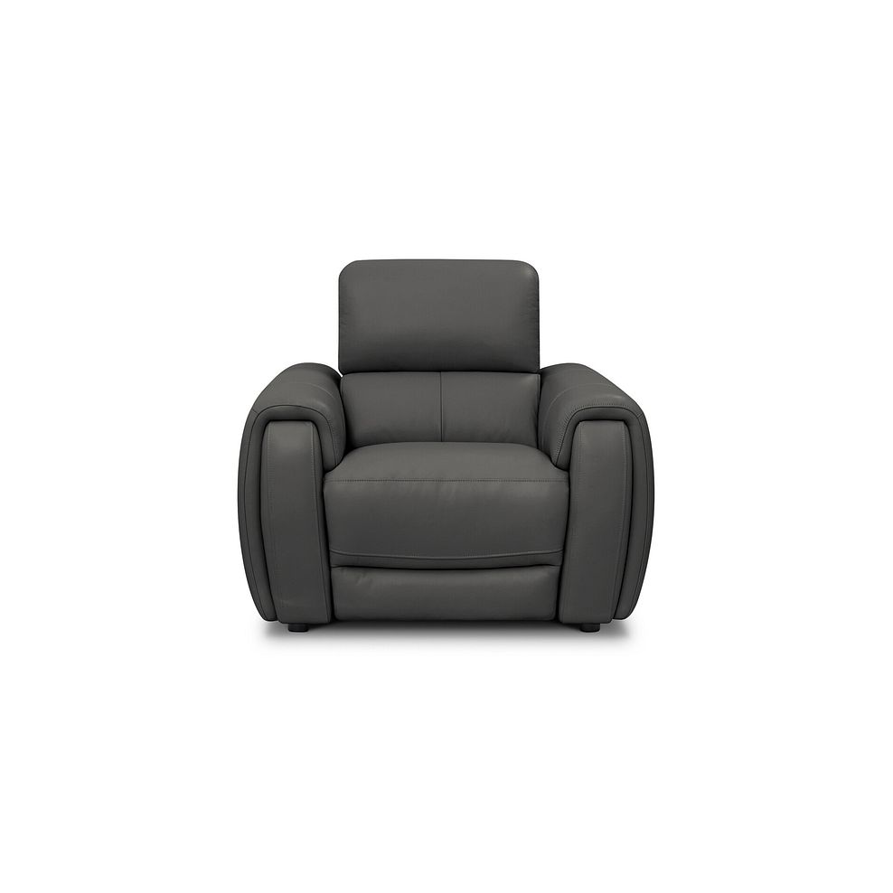 Arabella Power Recliner Armchair in Elephant Grey Leather 4