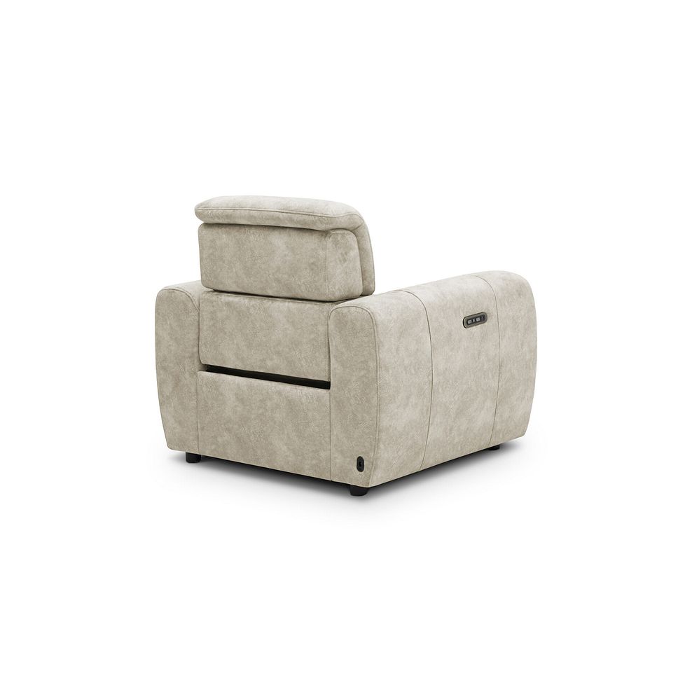 Arabella Power Recliner Armchair in Marble Cream Fabric 6