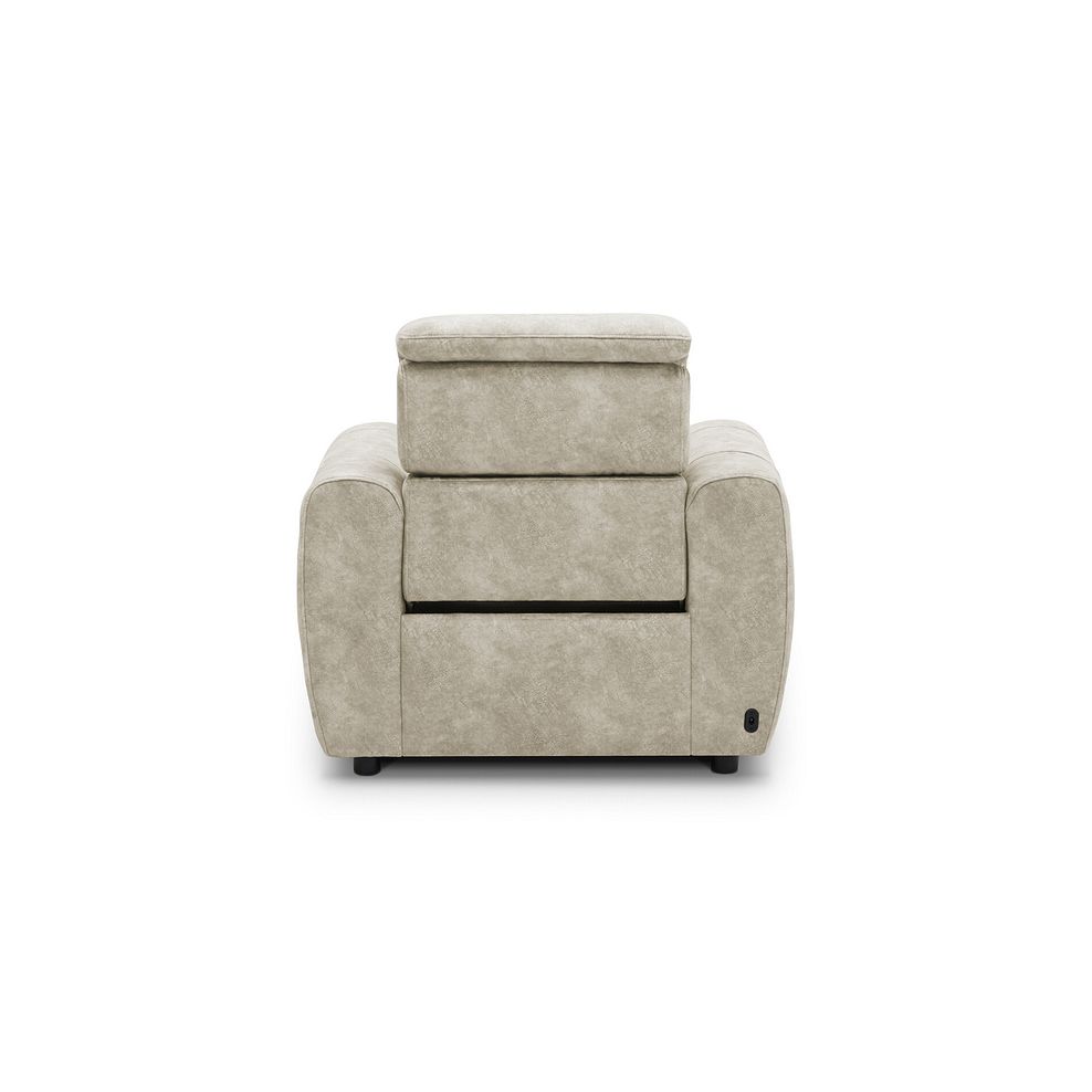 Arabella Power Recliner Armchair in Marble Cream Fabric 5