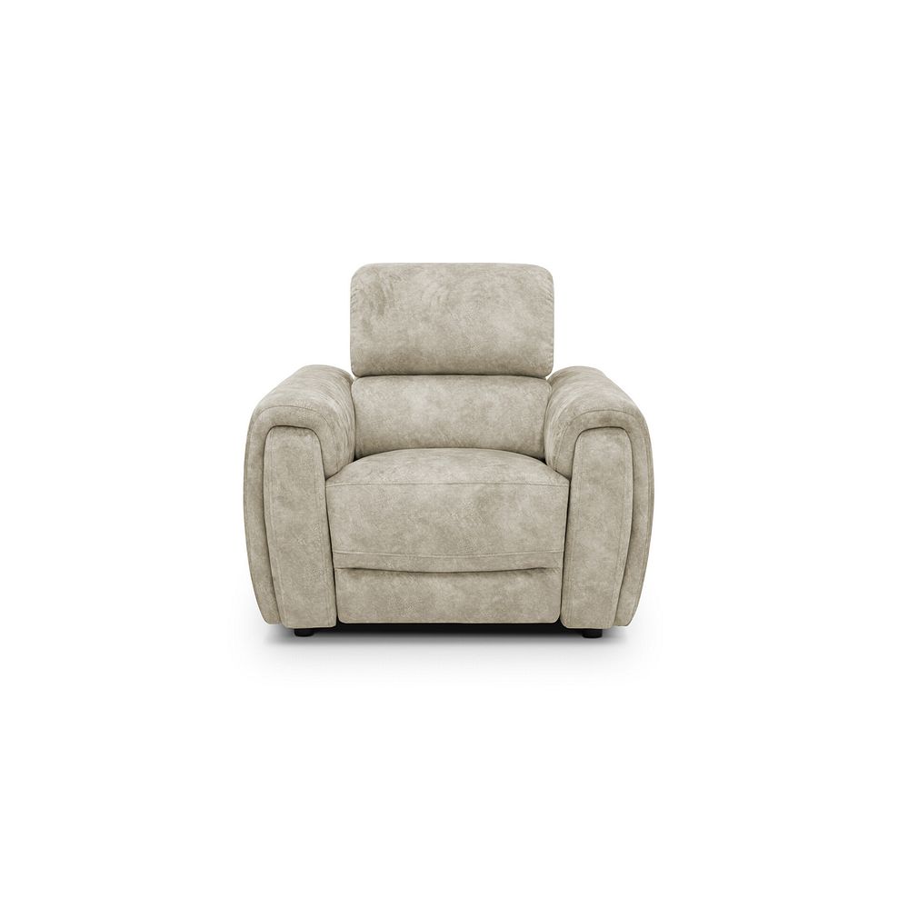 Arabella Power Recliner Armchair in Marble Cream Fabric 4