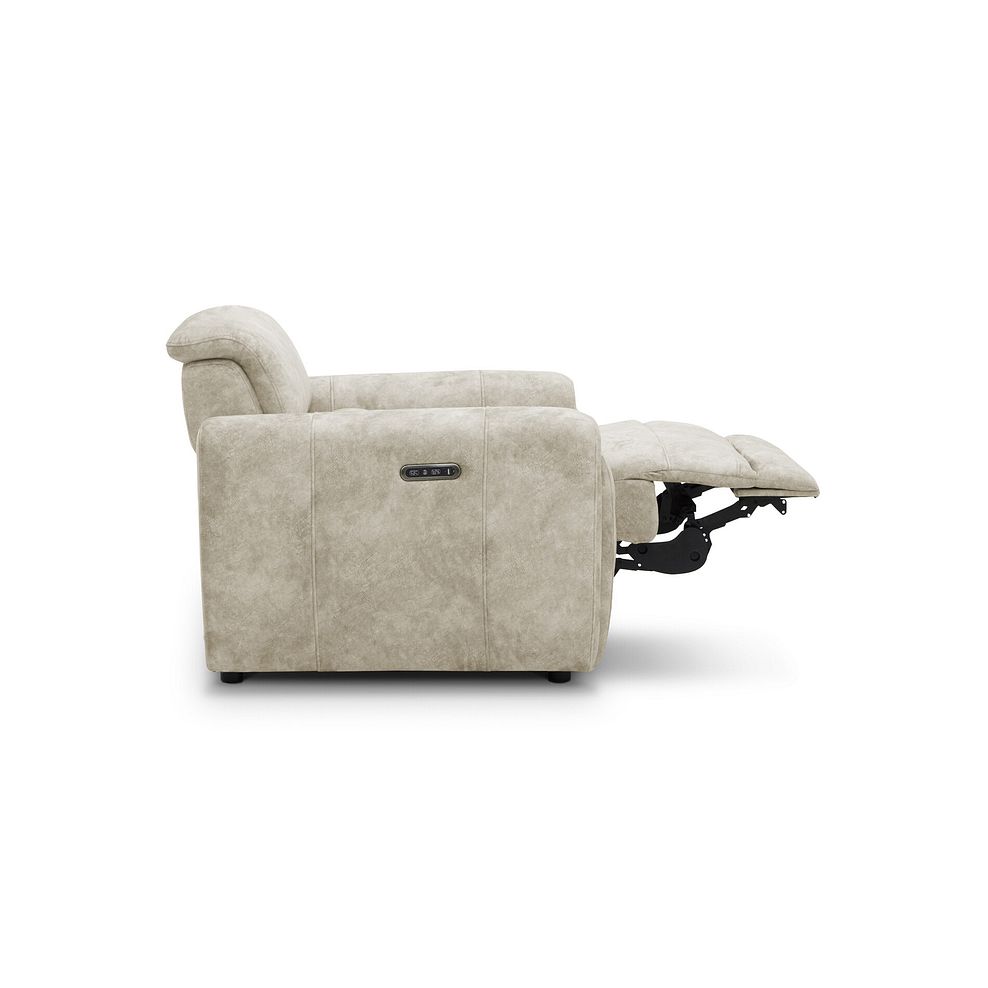 Arabella Power Recliner Armchair in Marble Cream Fabric 8