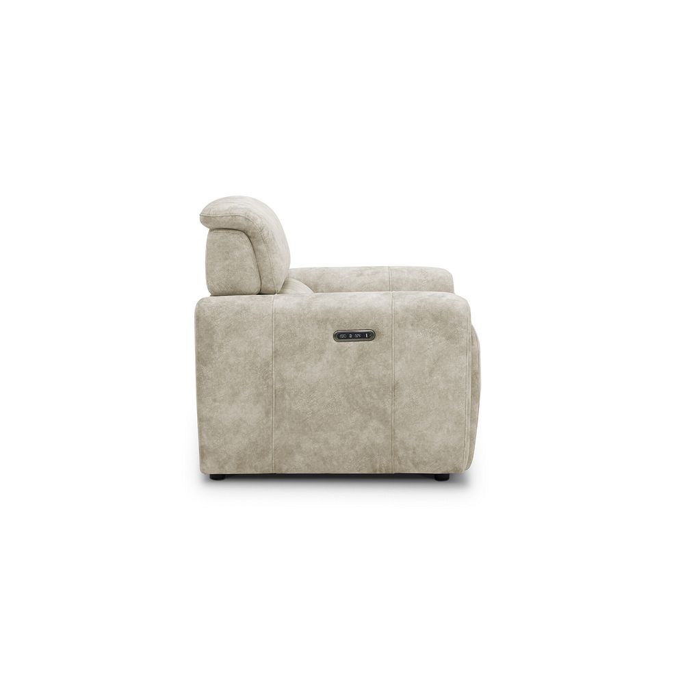 Arabella Power Recliner Armchair in Marble Cream Fabric 7