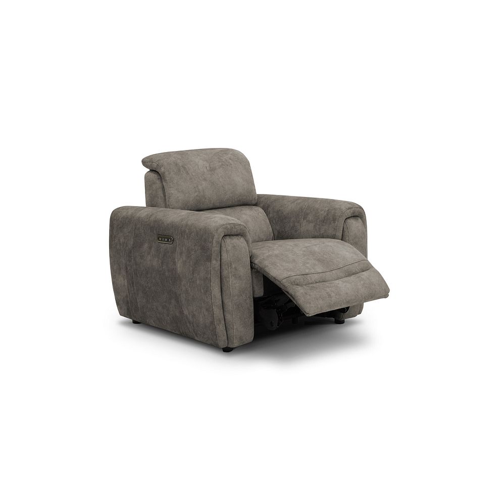 Arabella Power Recliner Armchair in Marble Mink Fabric 2