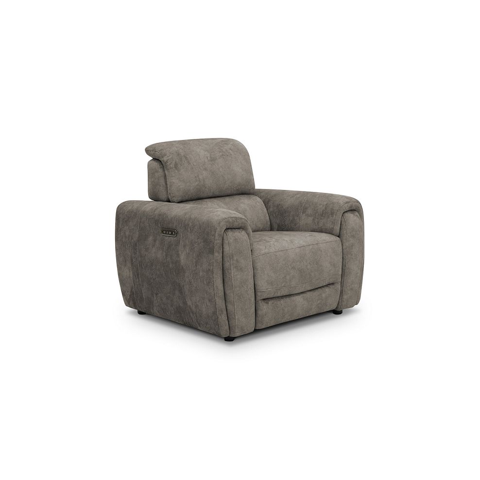 Arabella Power Recliner Armchair in Marble Mink Fabric 1