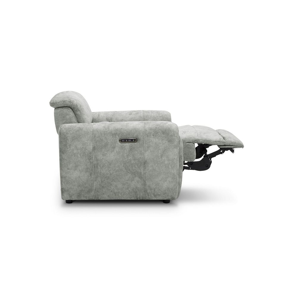 Arabella Power Recliner Armchair in Marble Silver Fabric 8