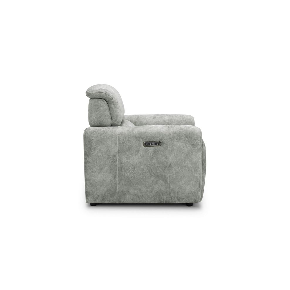 Arabella Power Recliner Armchair in Marble Silver Fabric 7