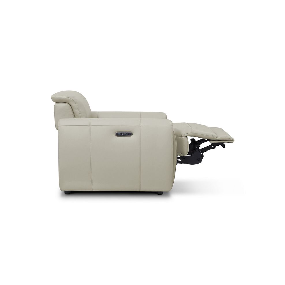 Arabella Power Recliner Armchair with Adjustable Power Headrest in Bone China Leather 9