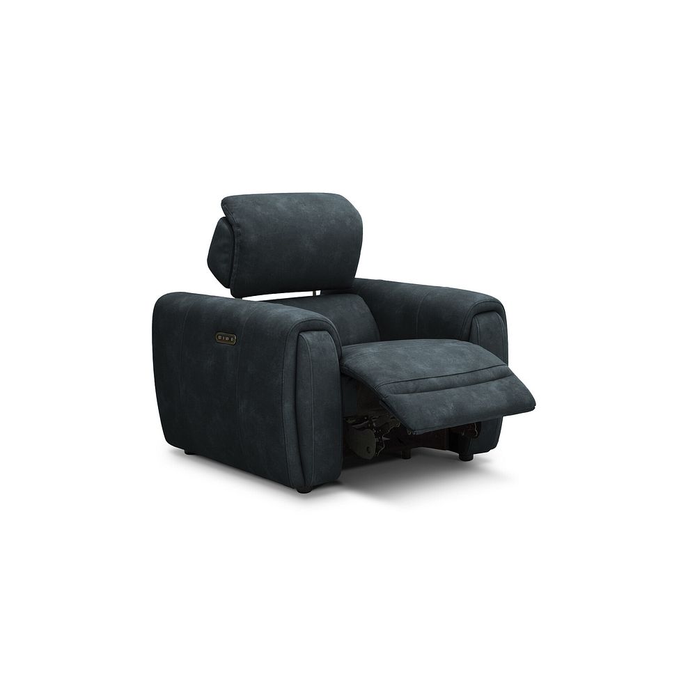 Arabella Power Recliner Armchair with Adjustable Power Headrest in Dexter Shadow Fabric 3