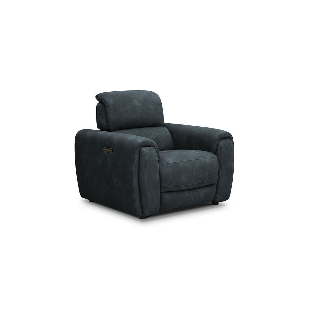 Arabella Power Recliner Armchair with Adjustable Power Headrest in Dexter Shadow Fabric 1