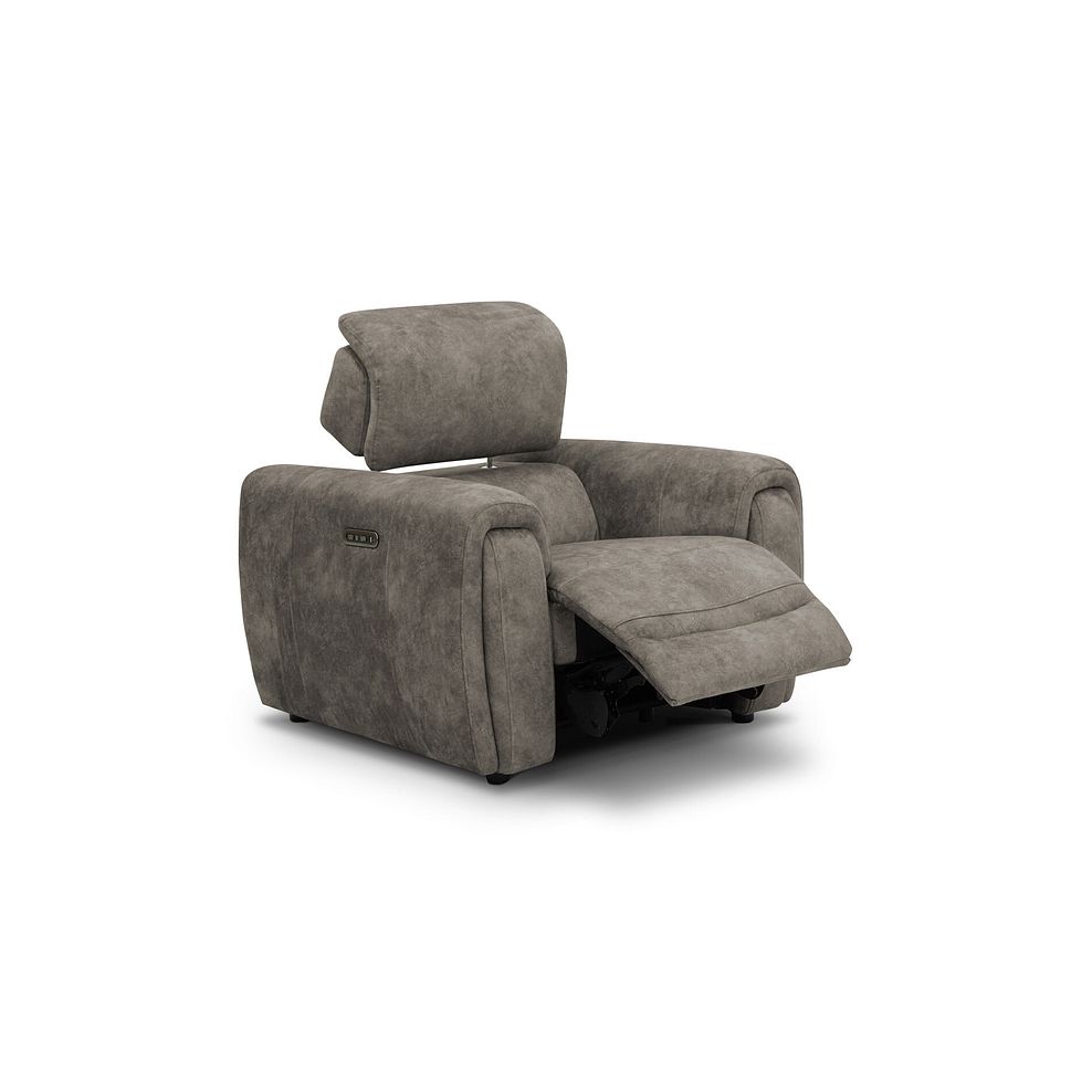 Arabella Power Recliner Armchair with Adjustable Power Headrest in Marble Mink Fabric 3