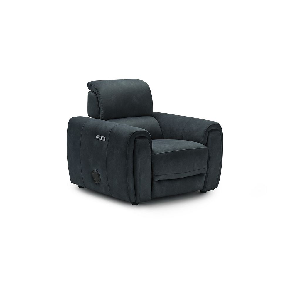 Arabella Power Recliner Armchair with Power Headrest and Speakers in Dexter Shadow Fabric 9