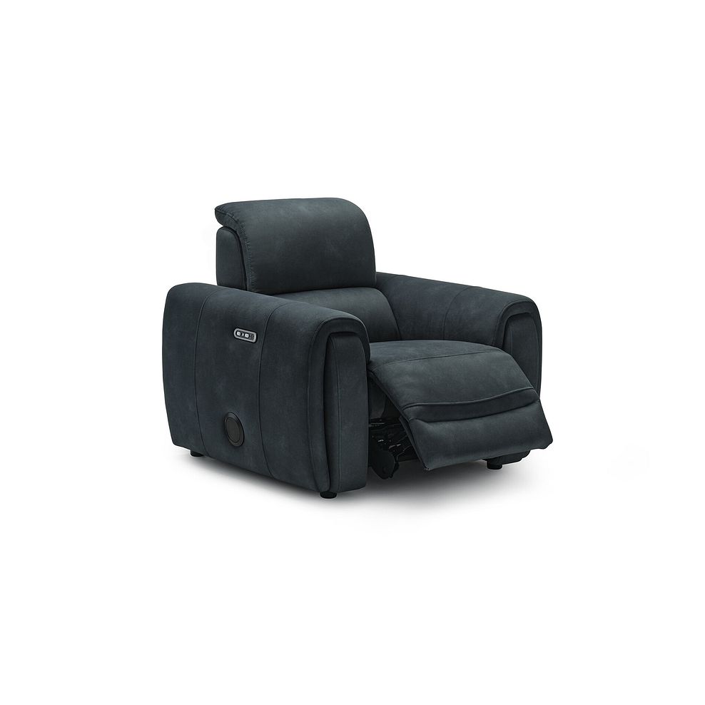 Arabella Power Recliner Armchair with Power Headrest and Speakers in Dexter Shadow Fabric 10