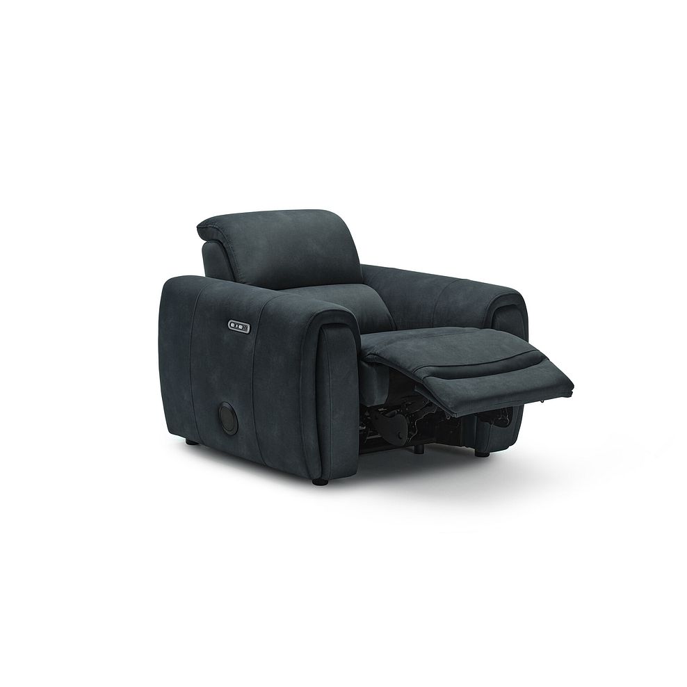 Arabella Power Recliner Armchair with Power Headrest and Speakers in Dexter Shadow Fabric 11