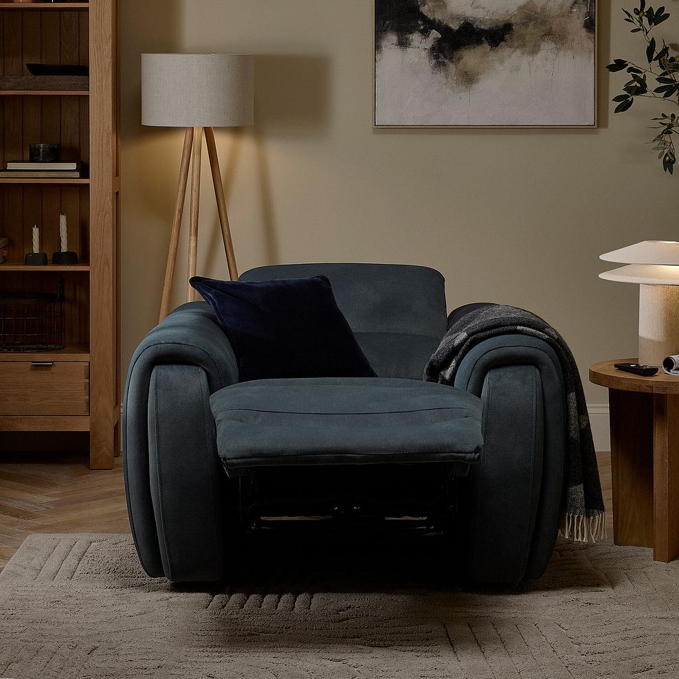 Arabella Power Recliner Armchair with Power Headrest and Speakers in Dexter Shadow Fabric 8