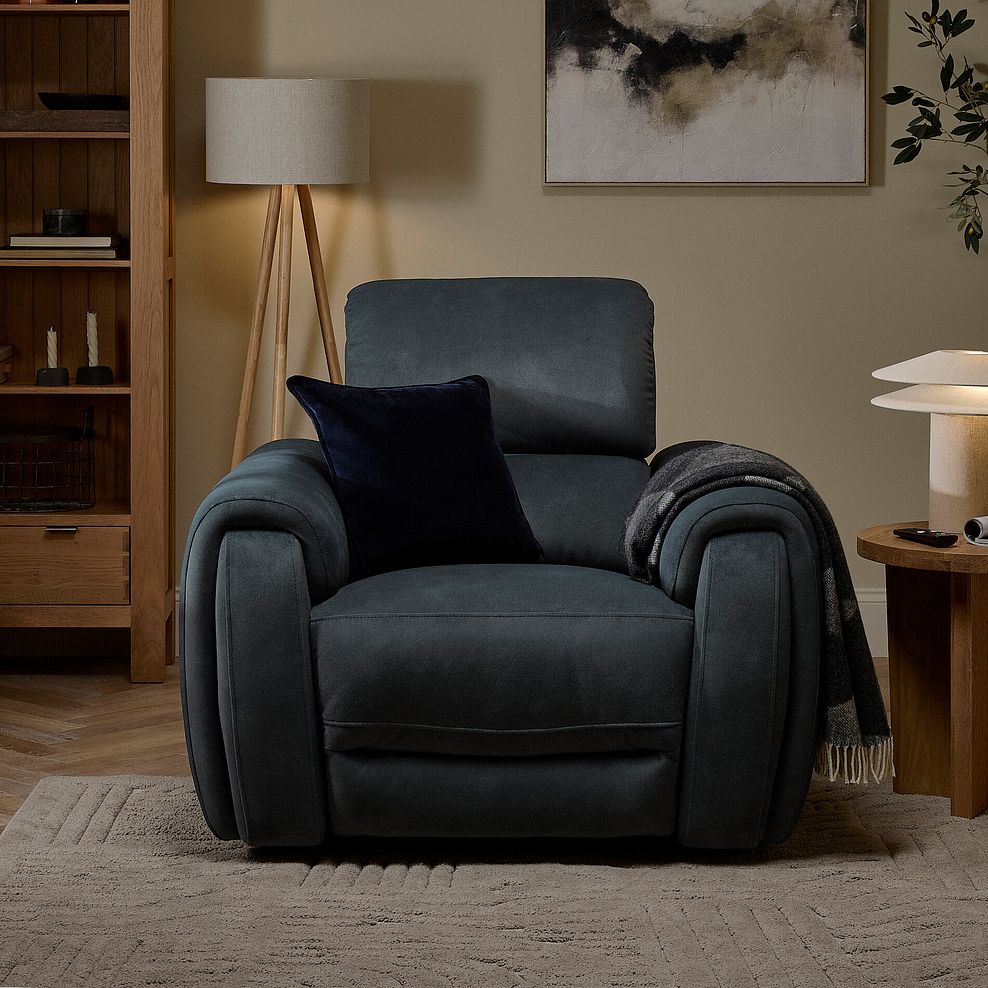 Arabella Power Recliner Armchair with Power Headrest and Speakers in Dexter Shadow Fabric 5