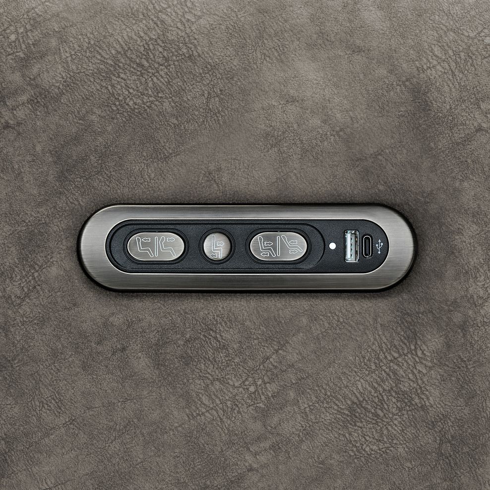 Arabella Power Recliner Armchair with Power Headrest and Speakers in Marble Mink Fabric 6