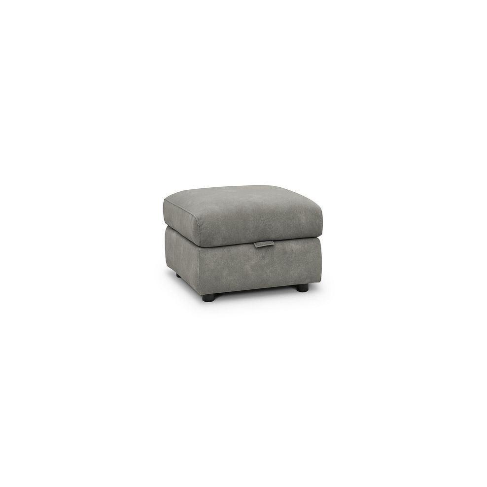 Arabella Storage Footstool in Dexter Stone Fabric 1