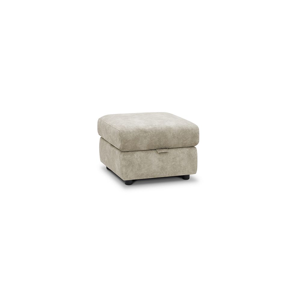 Arabella Storage Footstool in Marble Cream Fabric 1