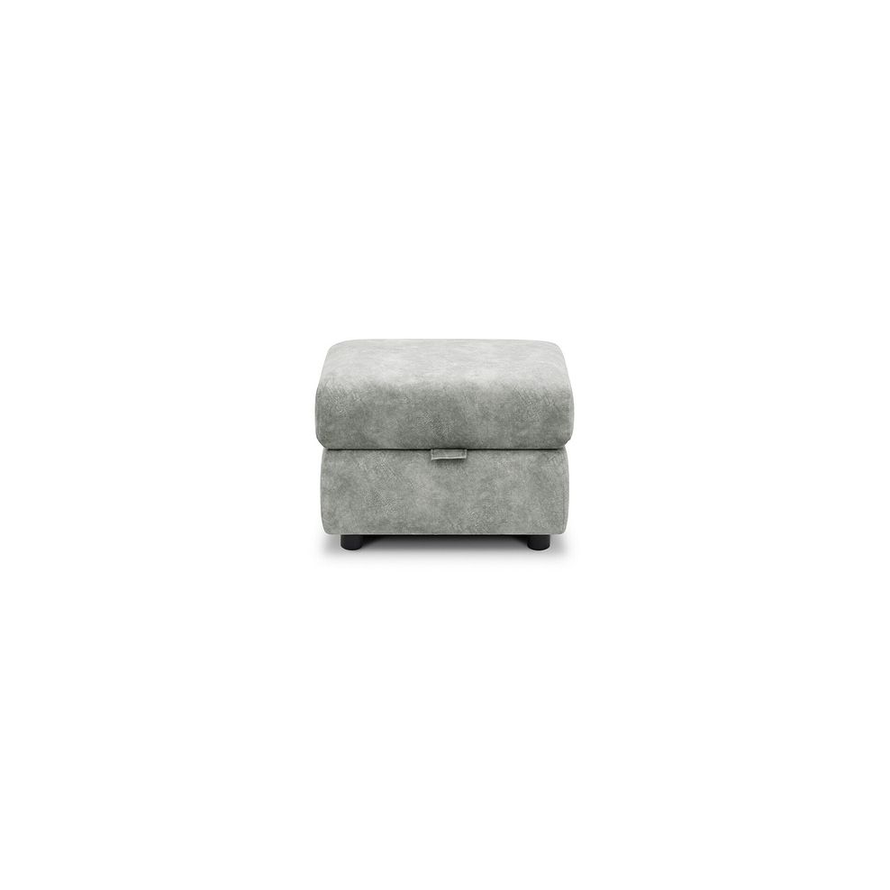 Arabella Storage Footstool in Marble Silver Fabric 3