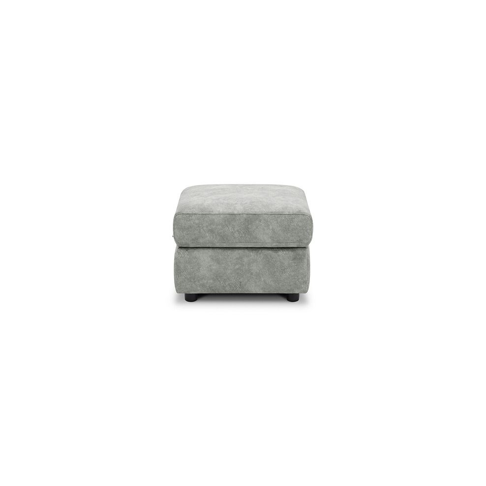 Arabella Storage Footstool in Marble Silver Fabric 4