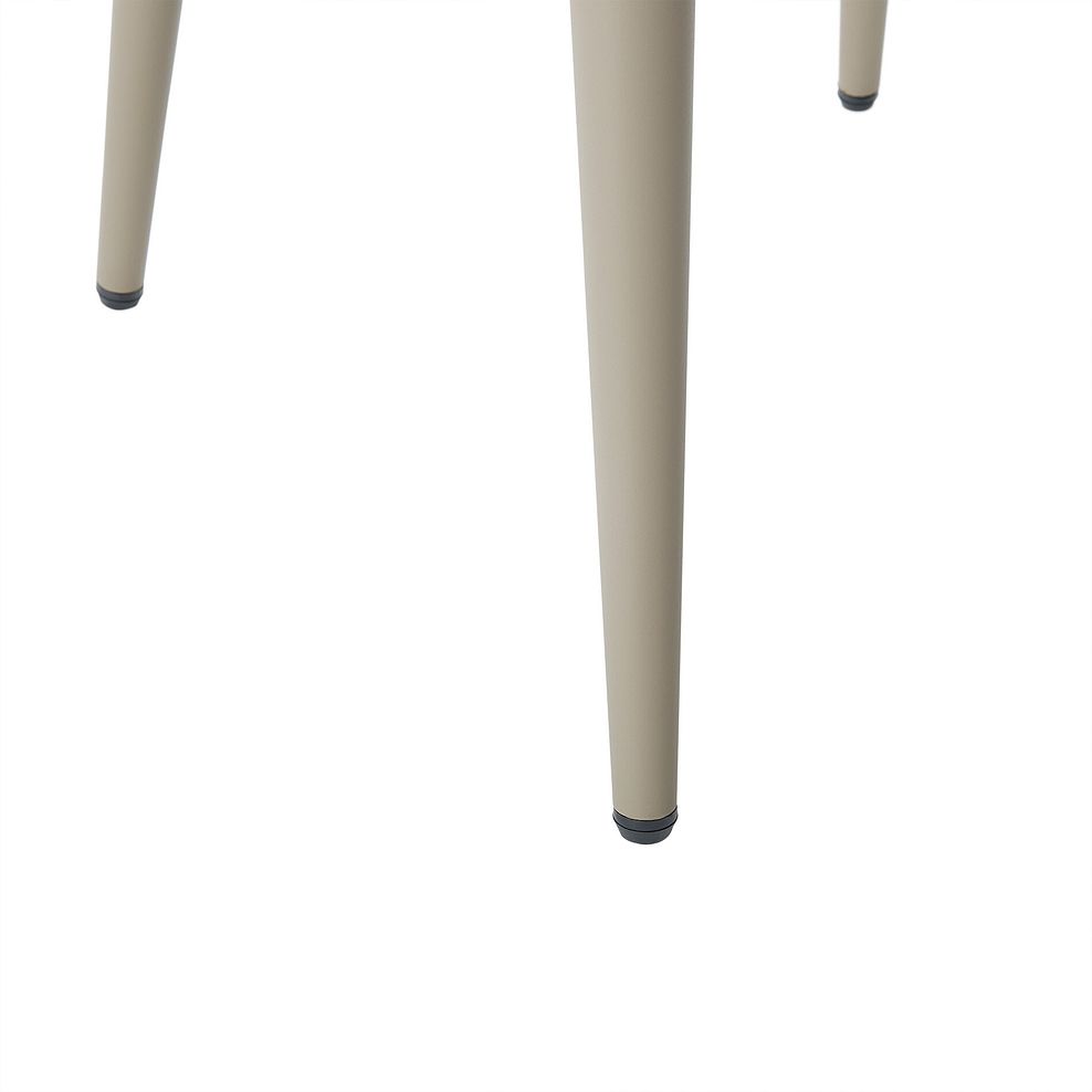 Aria Dining Chair in Cream Woven Fabric with Cappuccino Metal Legs 9