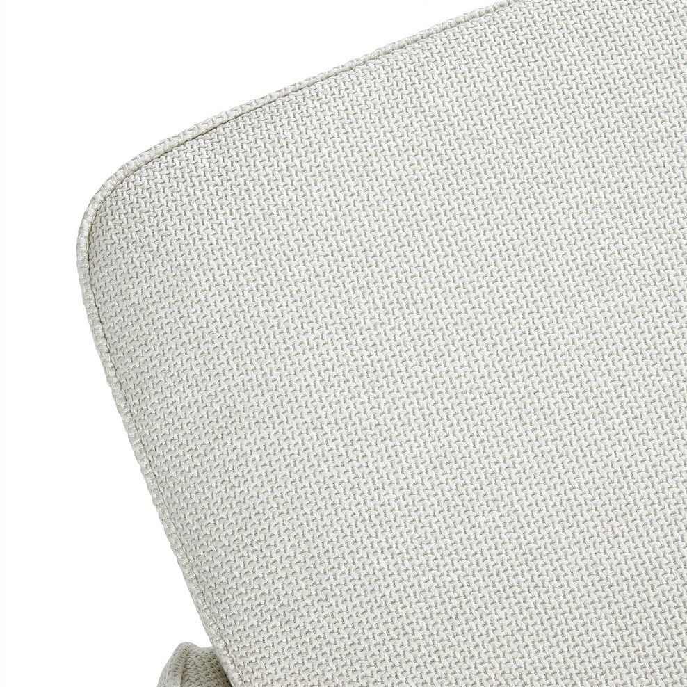 Aria Dining Chair in Cream Woven Fabric with Cappuccino Metal Legs 10
