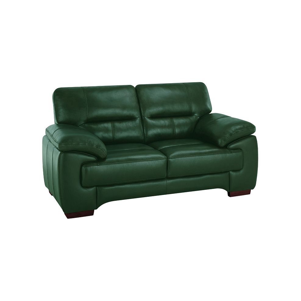 Arlington 2 Seater Sofa in Green Leather 1