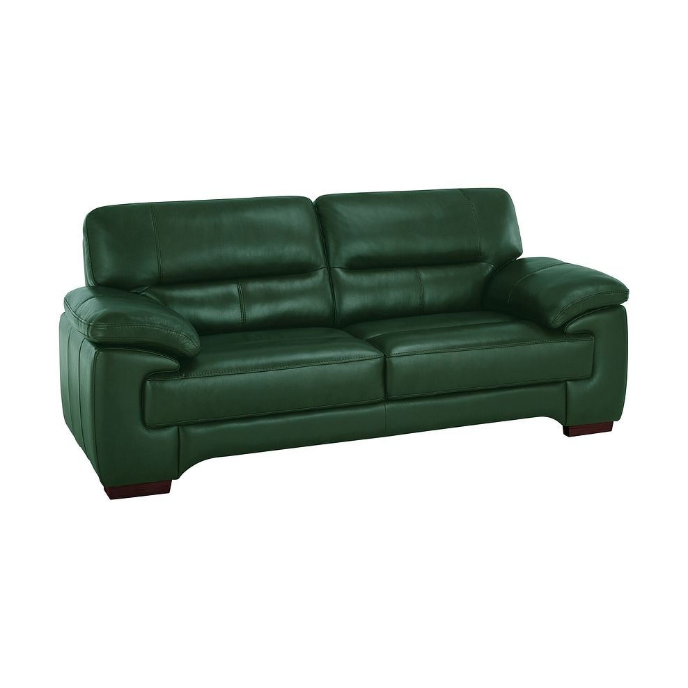 Arlington 3 Seater Sofa in Green Leather Thumbnail 1