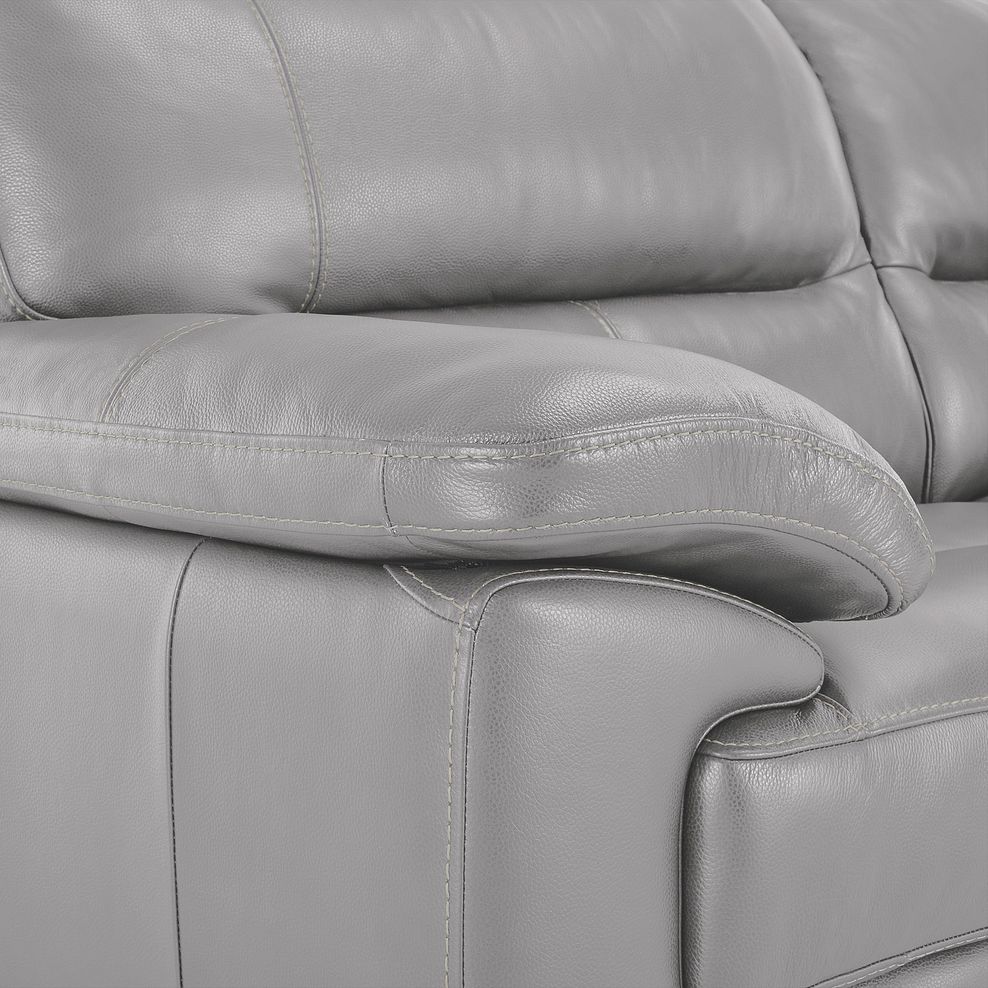 Arlington 3 Seater Sofa in Light Grey Leather 8