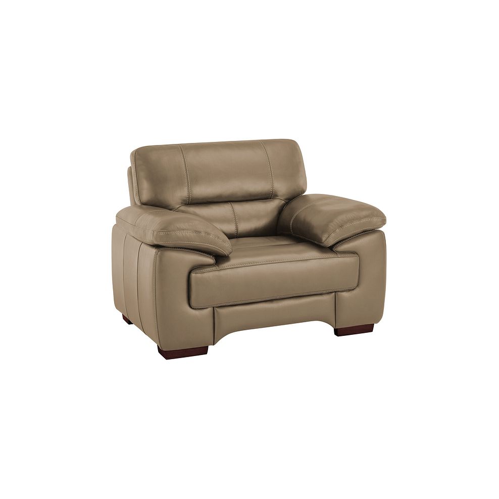 Arlington Armchair in Beige Leather 1