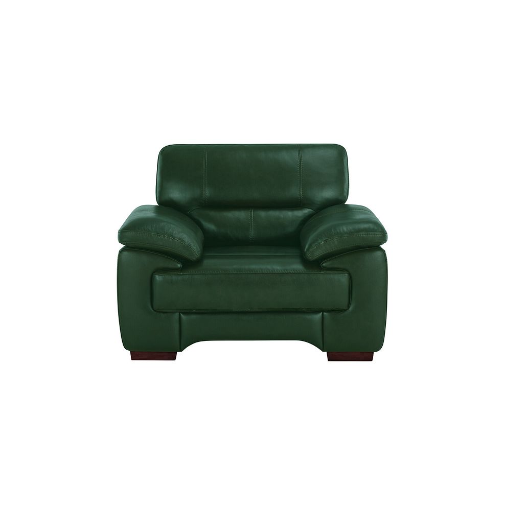 Arlington Armchair in Green Leather 2