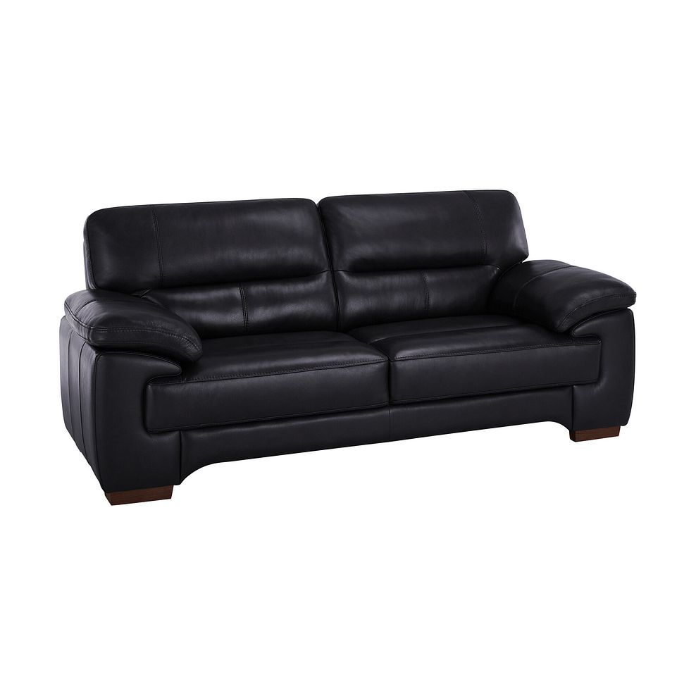Arlington 3 Seater Sofa in Black Leather 1