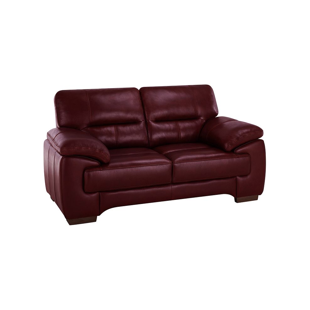 Arlington 2 Seater Sofa in Burgundy Leather 1