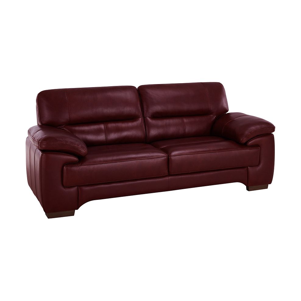 Arlington 3 Seater Sofa in Burgundy Leather 1