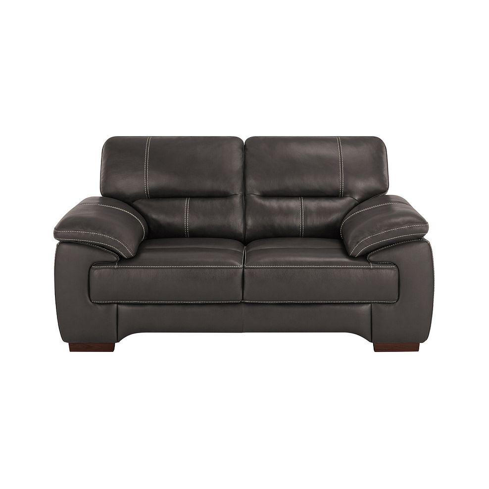 Arlington 2 Seater Sofa in Dark Grey Leather 2