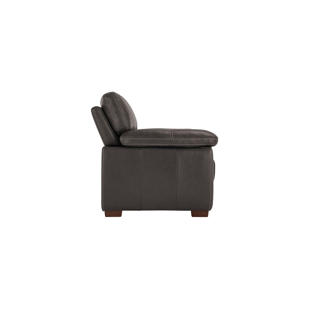 Arlington Armchair in Dark Grey Leather 4