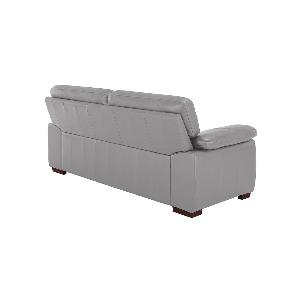 Arlington 3 Seater Sofa in Light Grey Leather 3