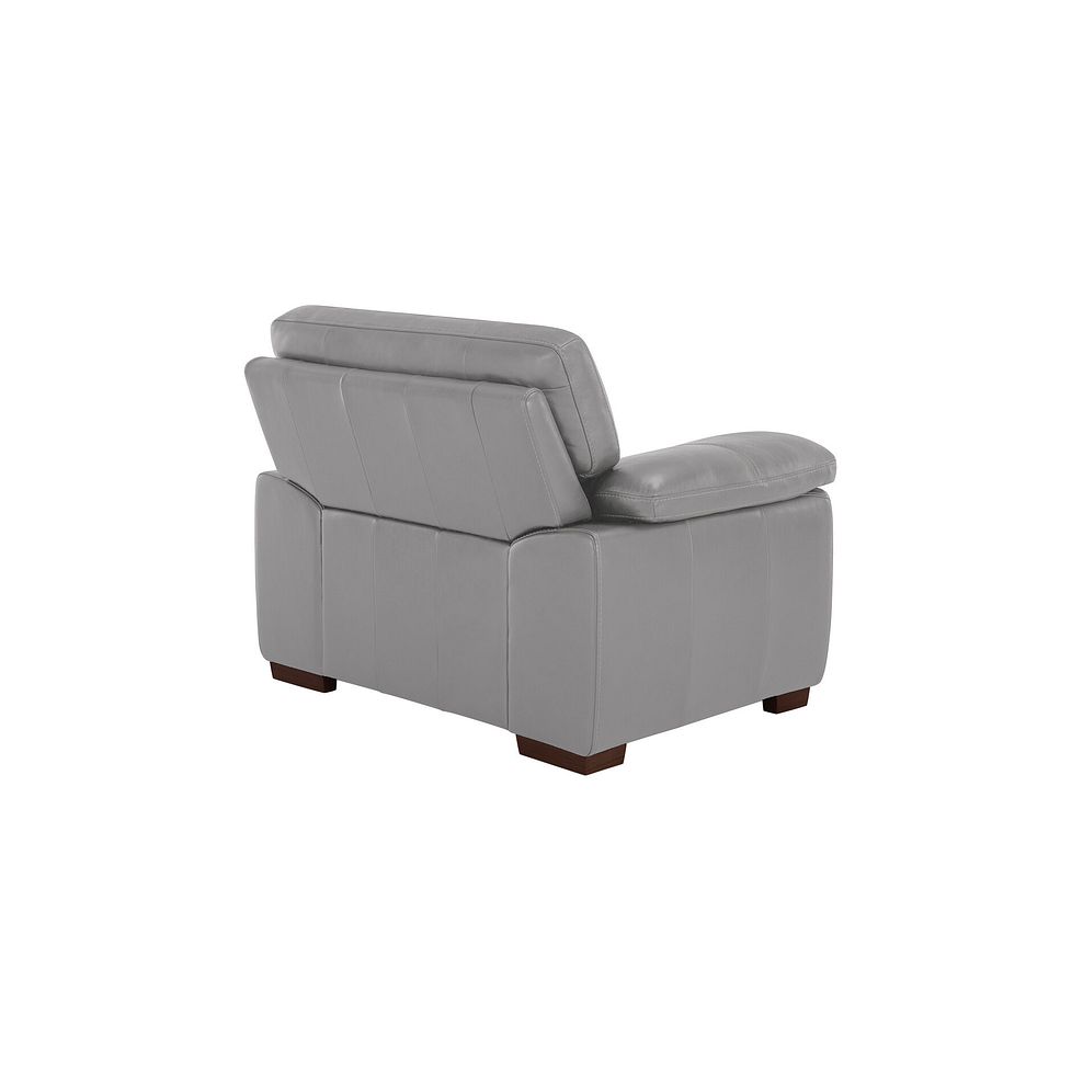 Arlington Armchair in Light Grey Leather 3