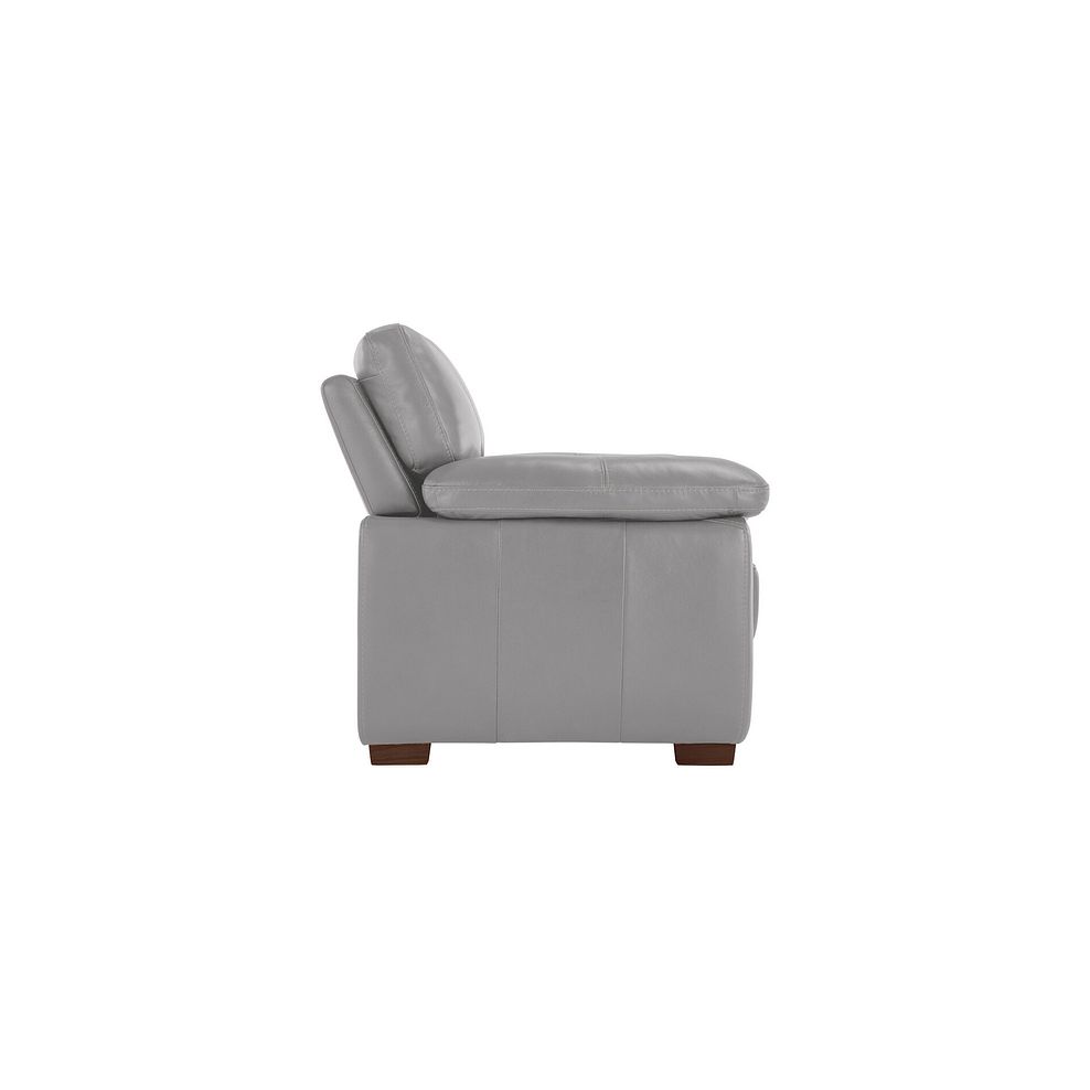 Arlington Armchair in Light Grey Leather 4