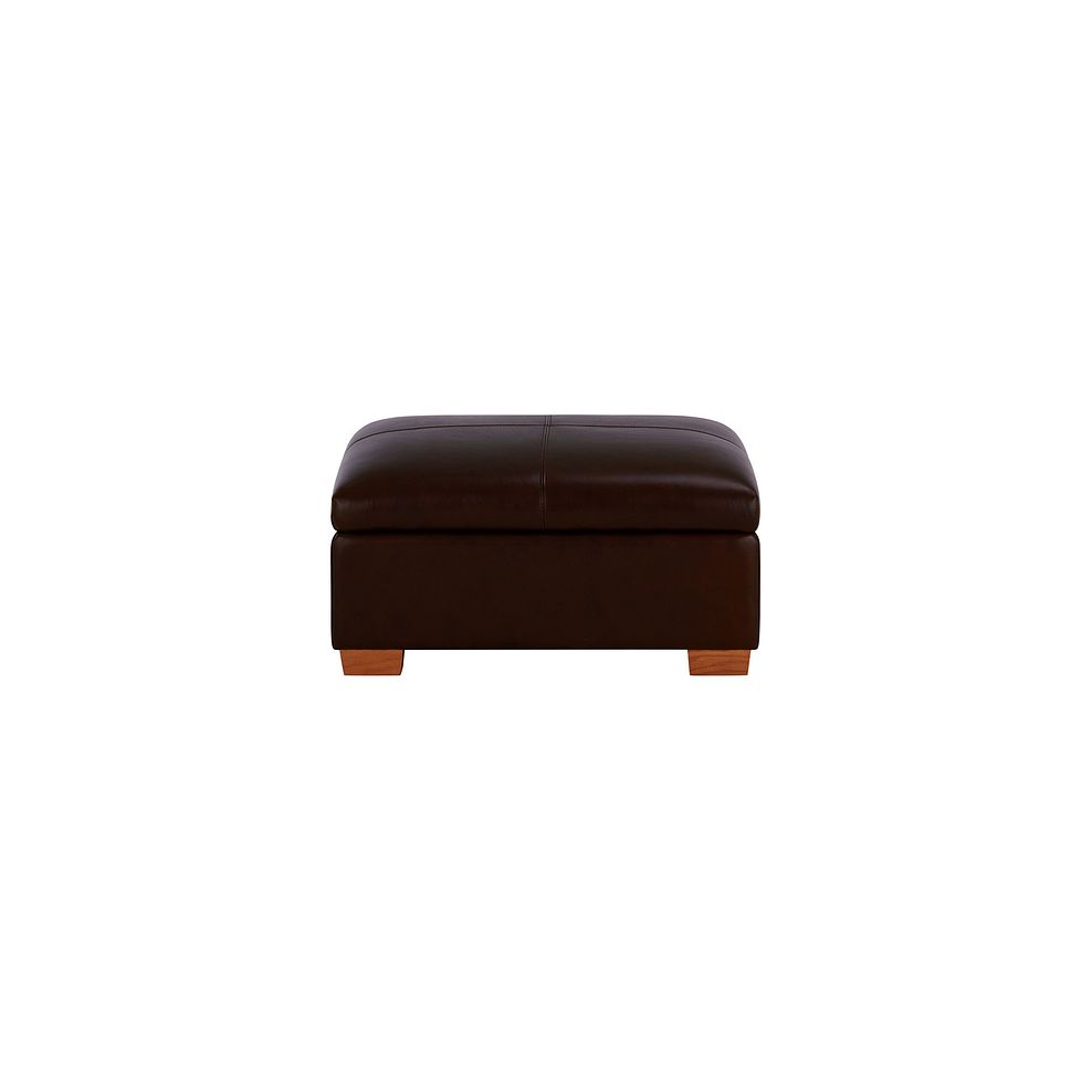 Arlington Storage Footstool in Two Tone Brown Leather Thumbnail 4