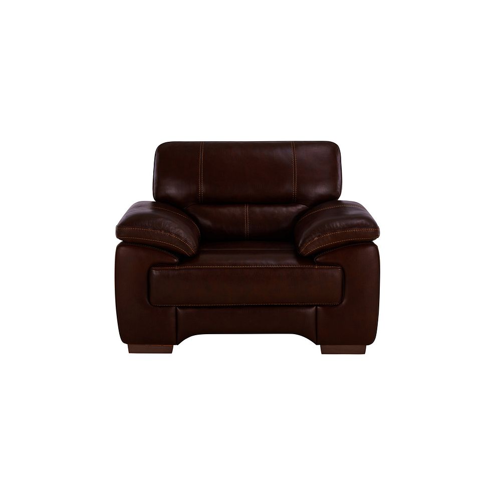 Arlington Armchair in Two Tone Brown Leather 3