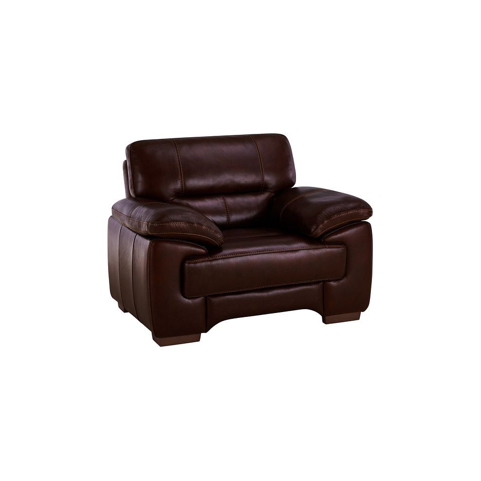 Arlington Armchair in Two Tone Brown Leather 2