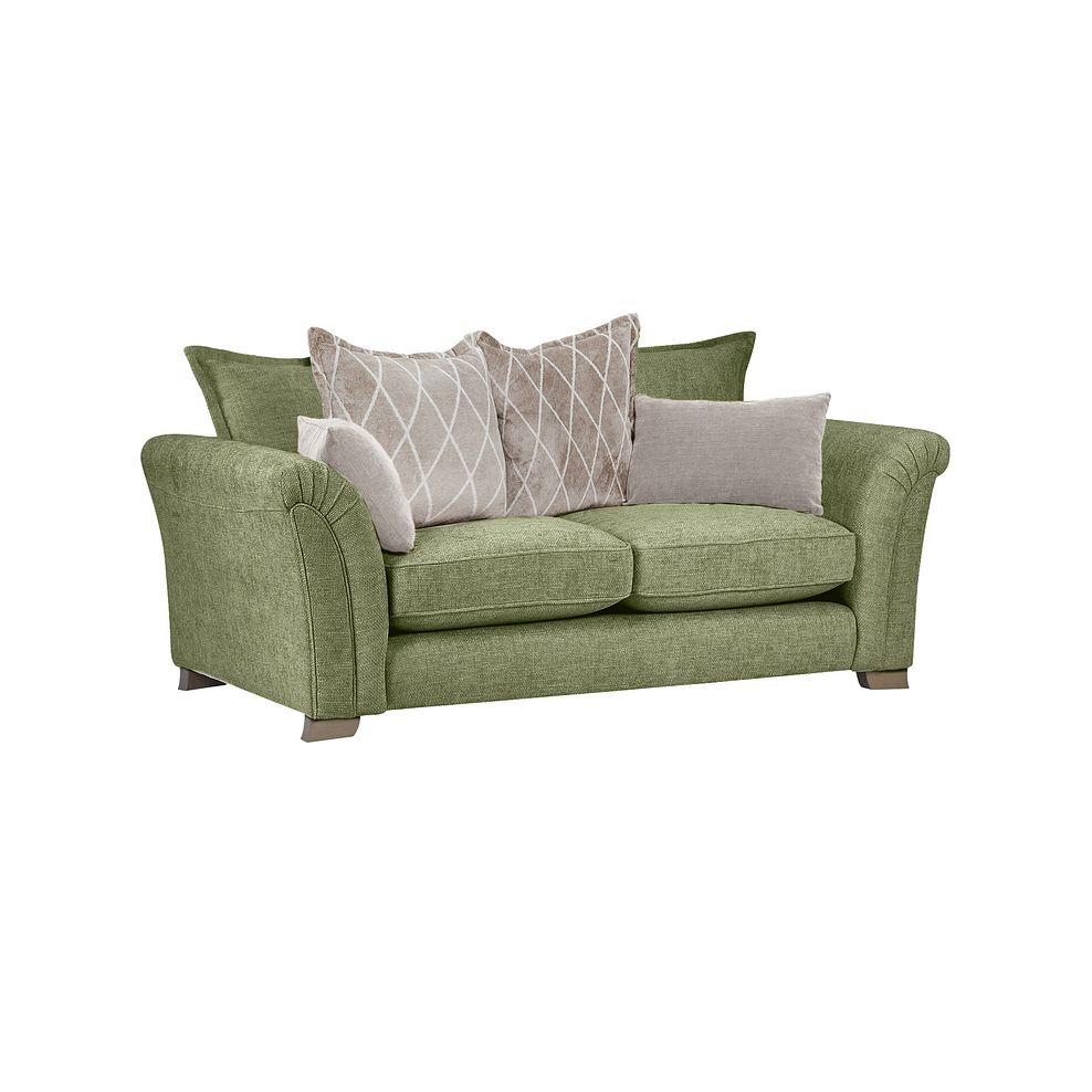 Ashby 3 Seater Pillow Back Sofa in Olive fabric 1