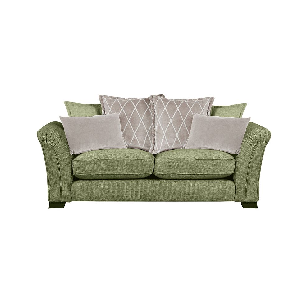 Ashby 3 Seater Pillow Back Sofa in Olive fabric 2