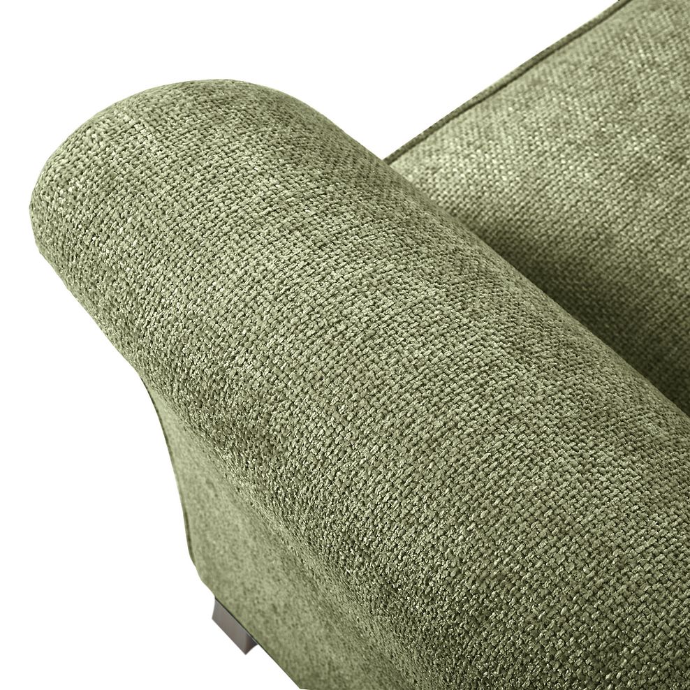 Ashby 3 Seater Pillow Back Sofa in Olive fabric 6