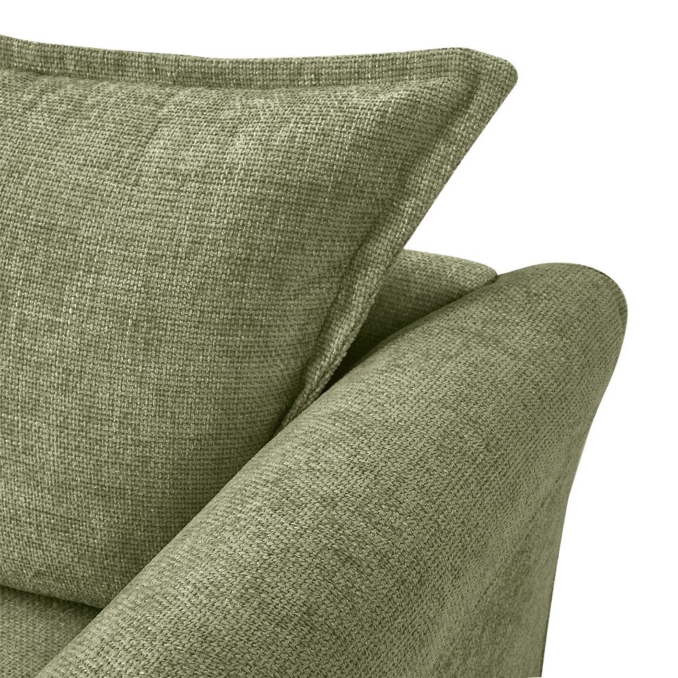 Ashby 3 Seater Pillow Back Sofa in Olive fabric 7