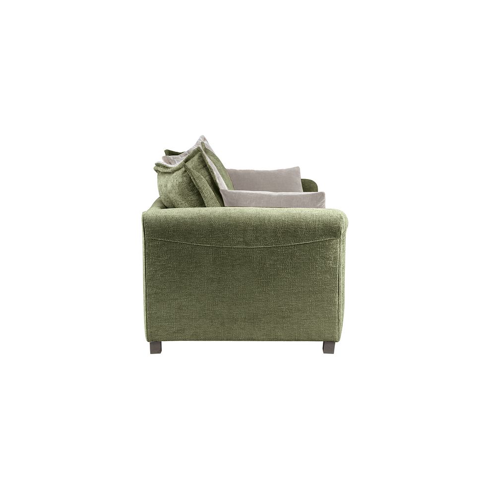 Ashby 3 Seater Pillow Back Sofa in Olive fabric 4
