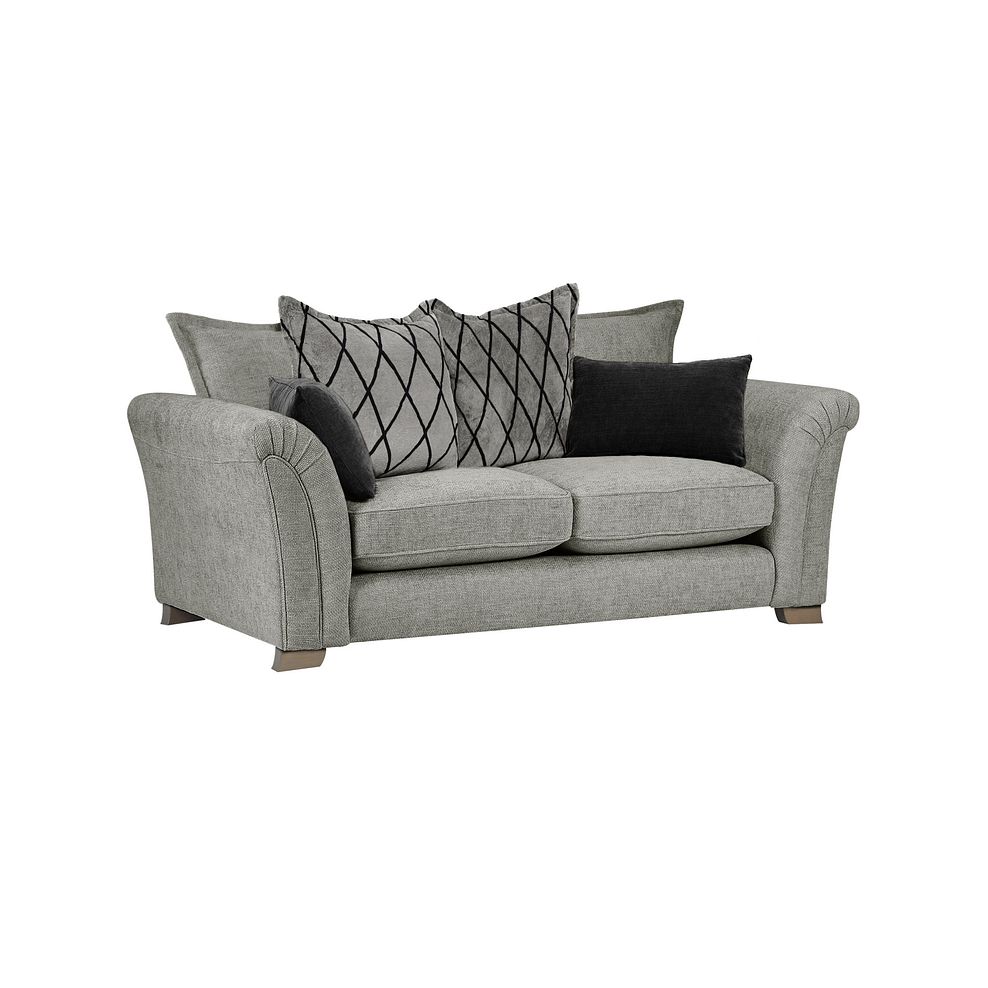 Ashby 3 Seater Pillow Back Sofa in Platinum fabric 1